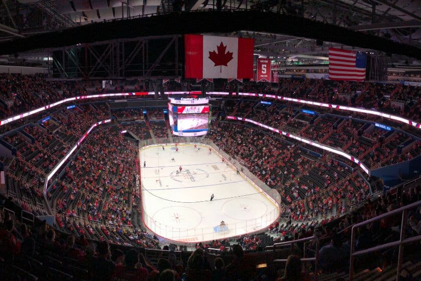 Canada vs USA ice hockey match