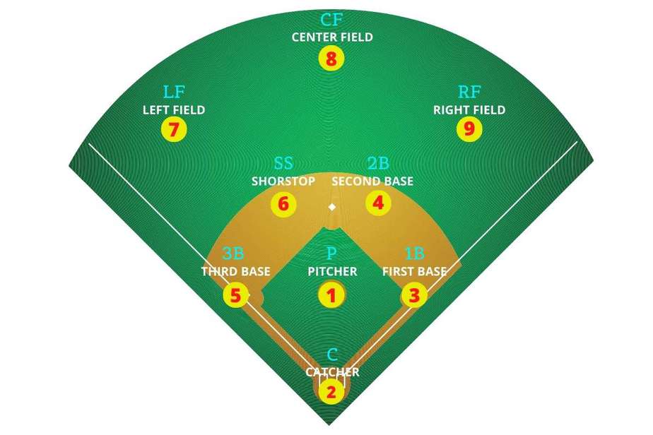 Softball Fielding Positions Template