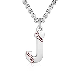 Baseball Initial Necklace