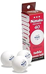 NITTAKU 3-Star Premium 40+ Table Tennis Balls