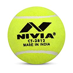 Nivia Heavy Tennis Balls Cricket Balls (Pack Of 12), Yellow